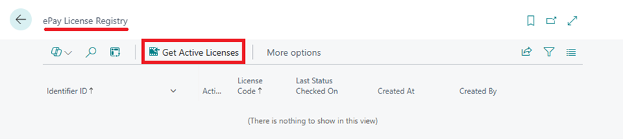 ePay Get Active Licenses