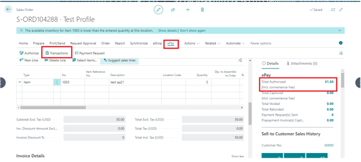 ePay Transactions