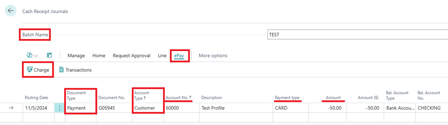 payment type